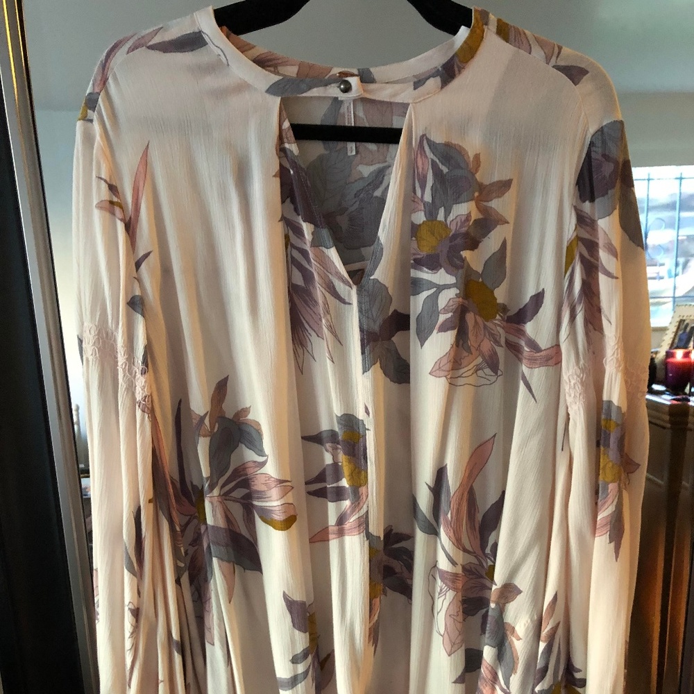 Free People Tree Swing Tunic Top Blouse